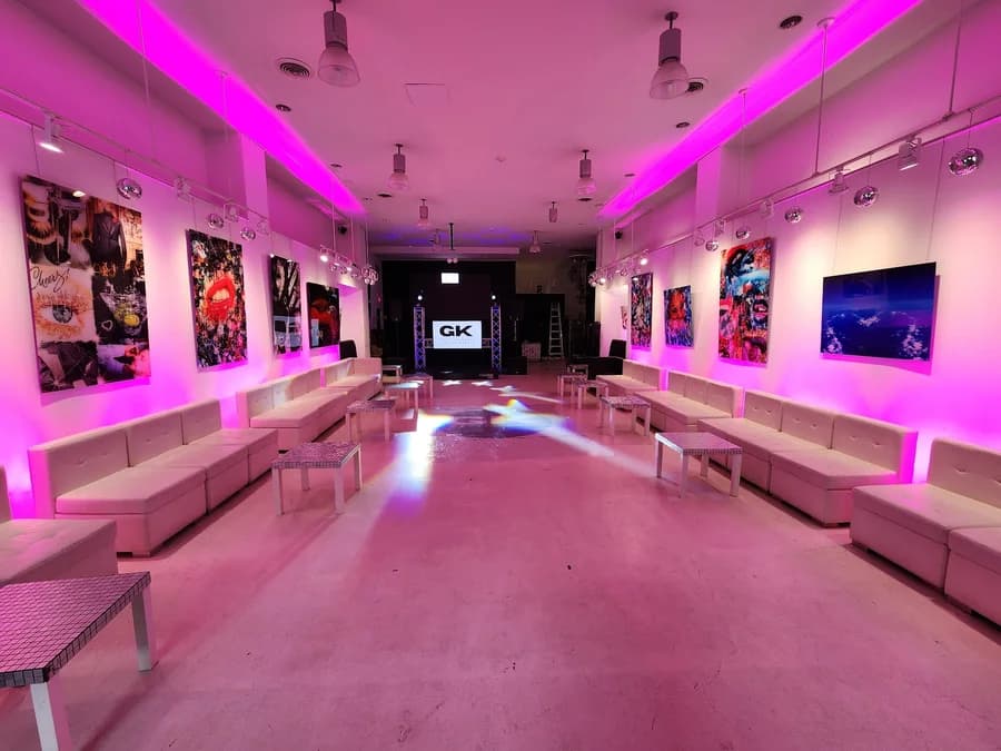 Event uplighting in a Miami venue