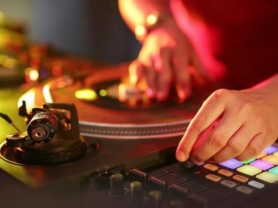 DJ performing at a live event